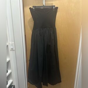 DISSH Strapless Black Midi Dress
